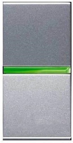 Выключатель кнопочный с подсветкой без рамки ABB Niessen Zenit 1-кл. 1 мод. N2104.5 PL серебро картинка